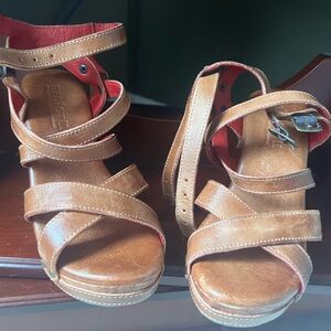 Brown Leather Strappy Sandals